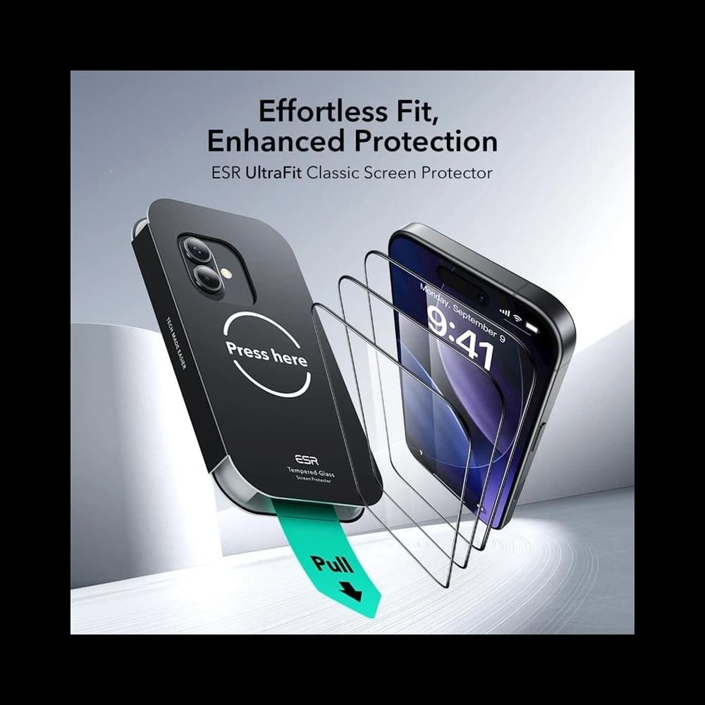 ESR Ultrafit Edzett Üveg Apple iPhone 16 Pro / 17 Clear [2 CSOMAG] - 2