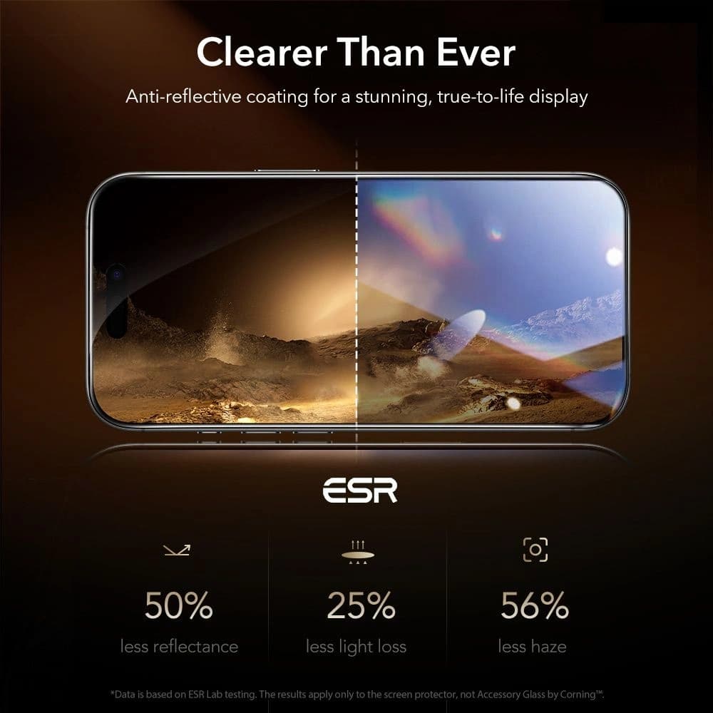 ESR Ultrafit Armorite Pro Edzett Üveg Apple iPhone 16 Pro / 17-hez Átlátszó - 6