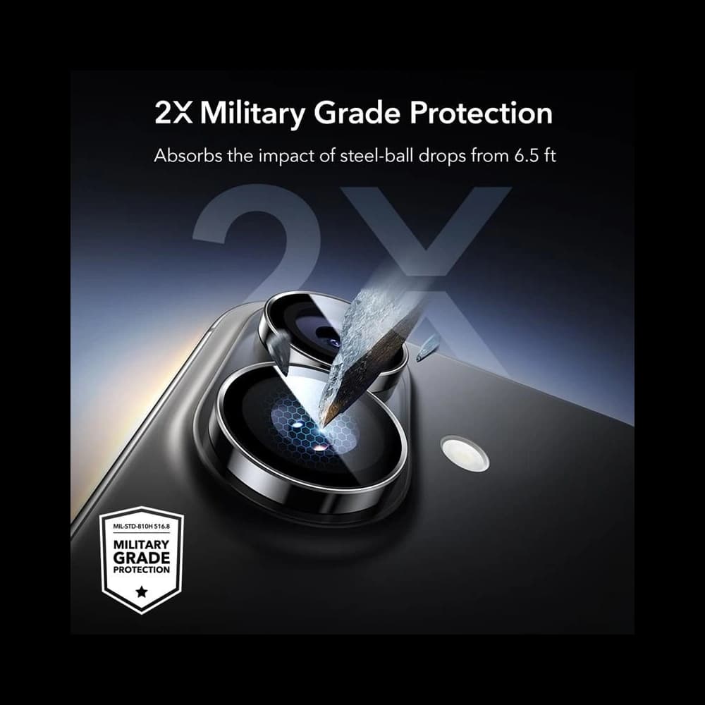 Osłona na aparat ESR Armorite Camera Protector do Apple iPhone 16 / 16 Plus / 17 Black - 4