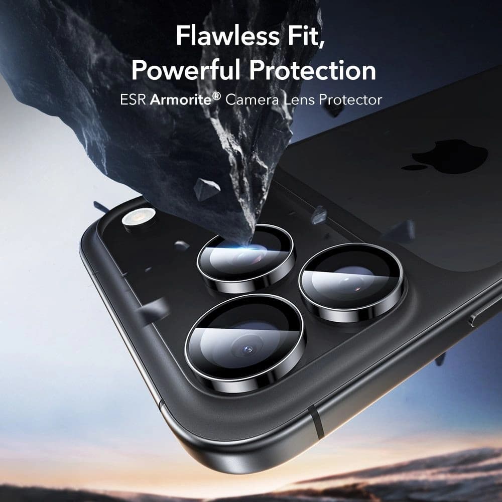 Ochranný kryt na fotoaparát ESR Armorite Camera Protector pro Apple iPhone 14 Pro / 14 Pro Max / 15 Pro / 15 Pro Max / 16 Pro / 16 Pro Max / 17 Pro / 17 Pro Max Černý - 3