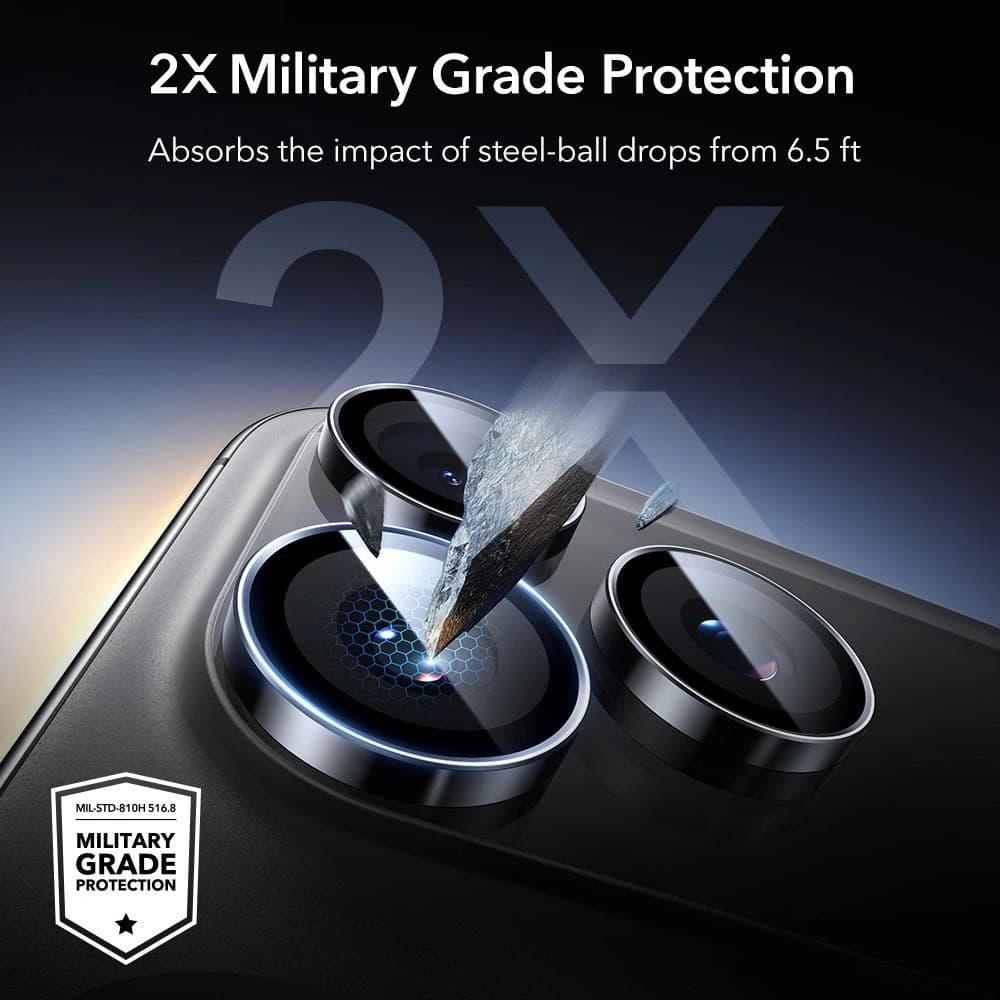 Ochranný kryt na fotoaparát ESR Armorite Camera Protector pro Apple iPhone 14 Pro / 14 Pro Max / 15 Pro / 15 Pro Max / 16 Pro / 16 Pro Max / 17 Pro / 17 Pro Max Černý - 5