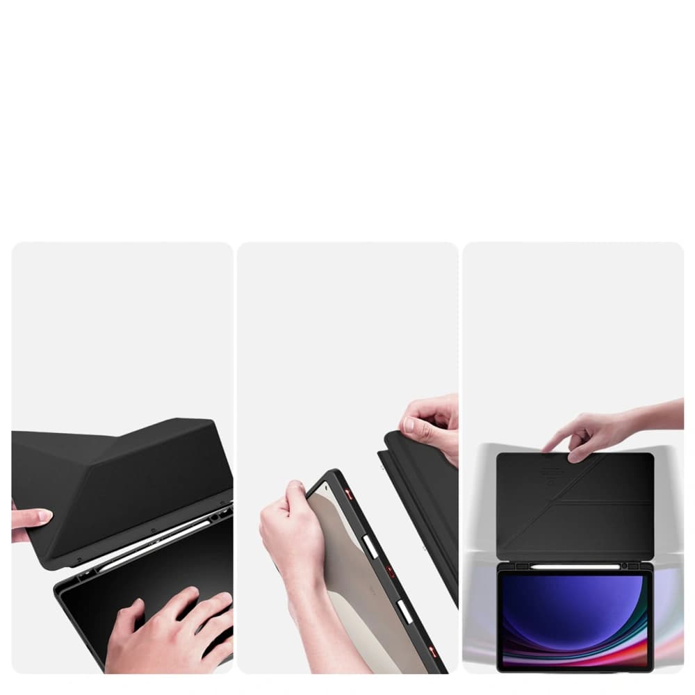 Pouzdro Dux Ducis Magi s držákem na stylus pro Samsung Galaxy Tab S10 FE / S9 / S9 FE černé - 3