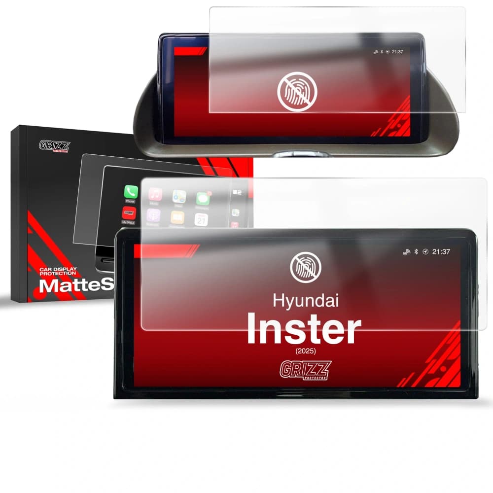 Matte GrizzGlass CarDisplay Protection Hyundai Inster 10,25" (2025) [2in1] - 1