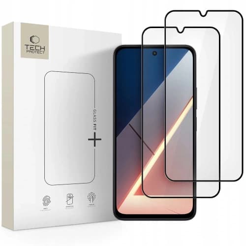 Tech-Protect Glass Fit+ Xiaomi Poco M7 Black [2 PACK]