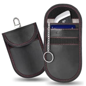 Tech-Protect KLR100 Pouch Blocare Semnal RFID Fără Cheie Negru/Roșu