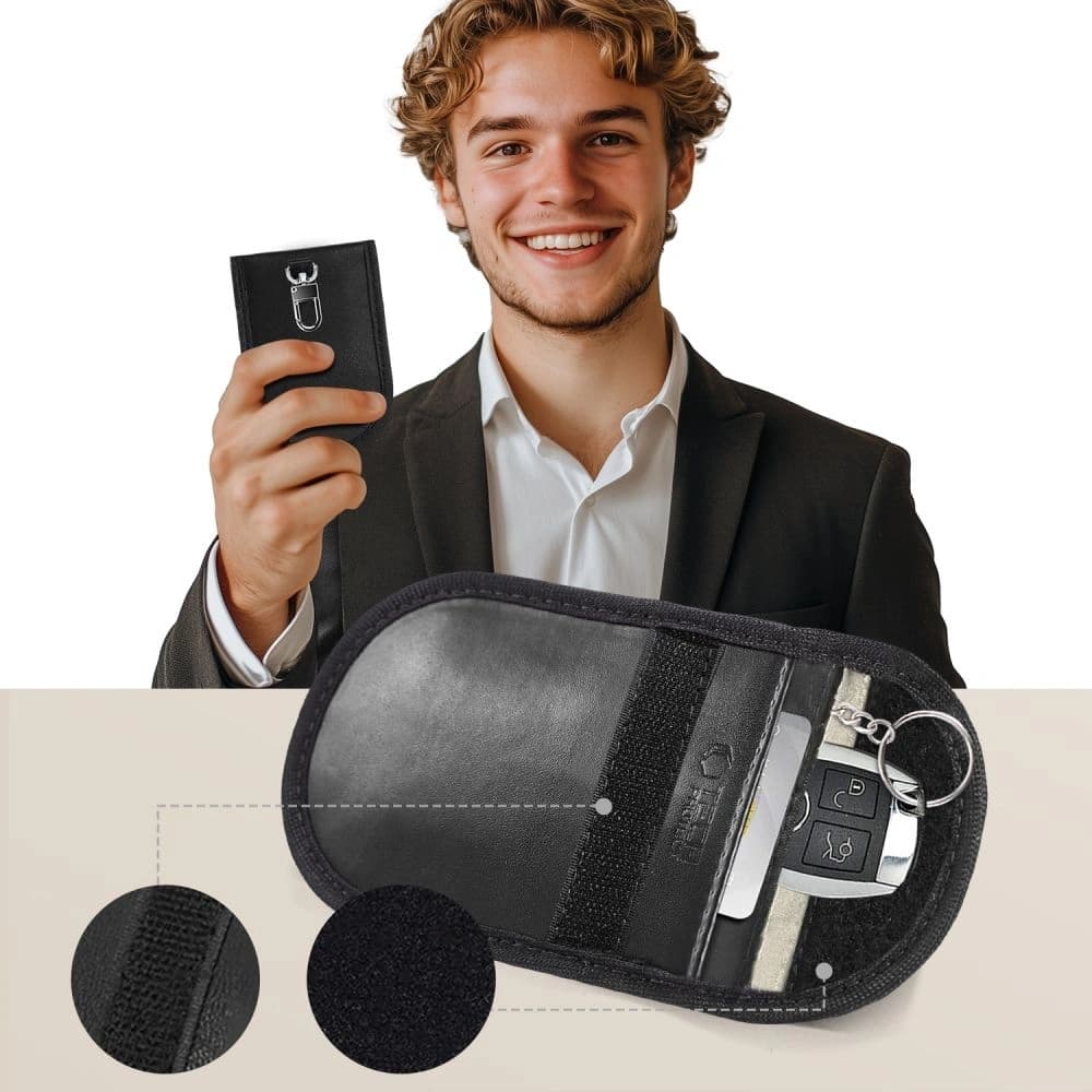 Tech-Protect KLR100 Pouch Keyless RFID Signal Blocker Case Black/black - 3