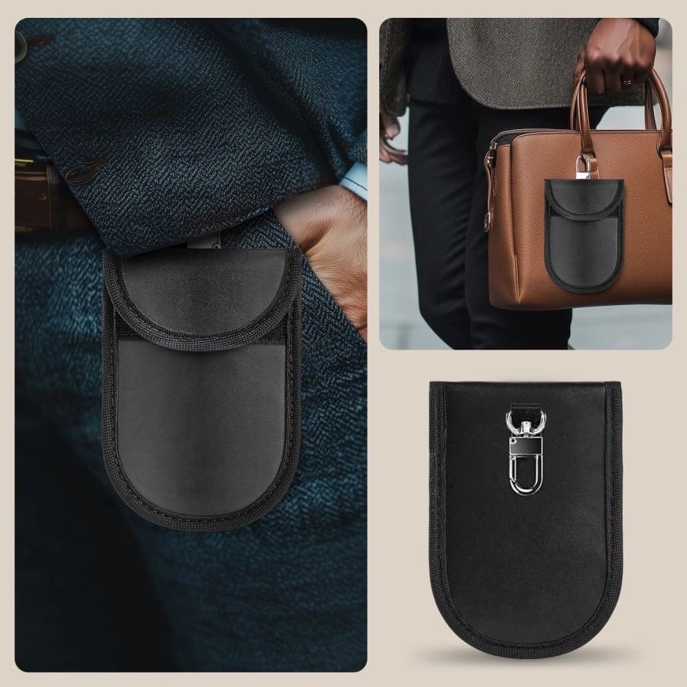 Tech-Protect KLR100 Pouch Keyless RFID Signal Blocker Case Black/black - 5