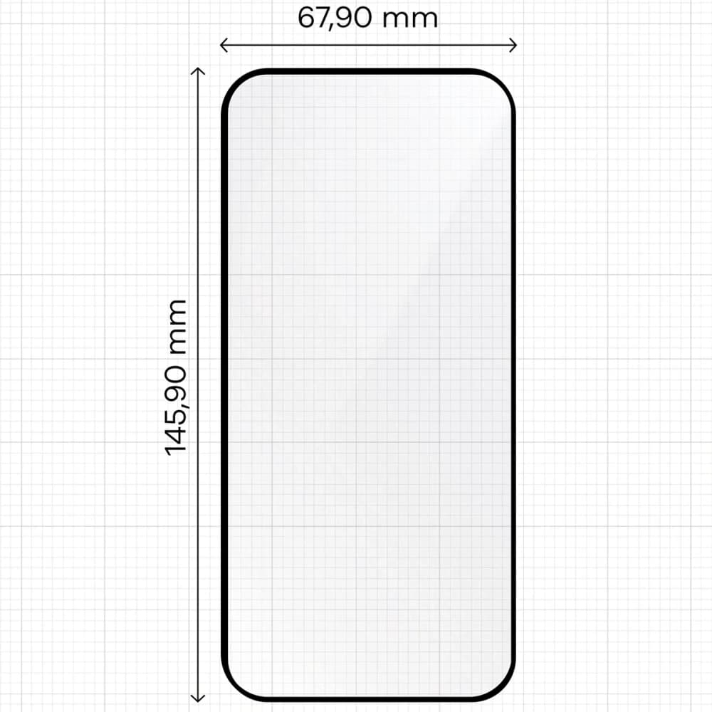 Szkło hartowane z ramką do łatwej aplikacji Bizon Glass Aplikator do Apple iPhone 17 [2 PACK] - 2