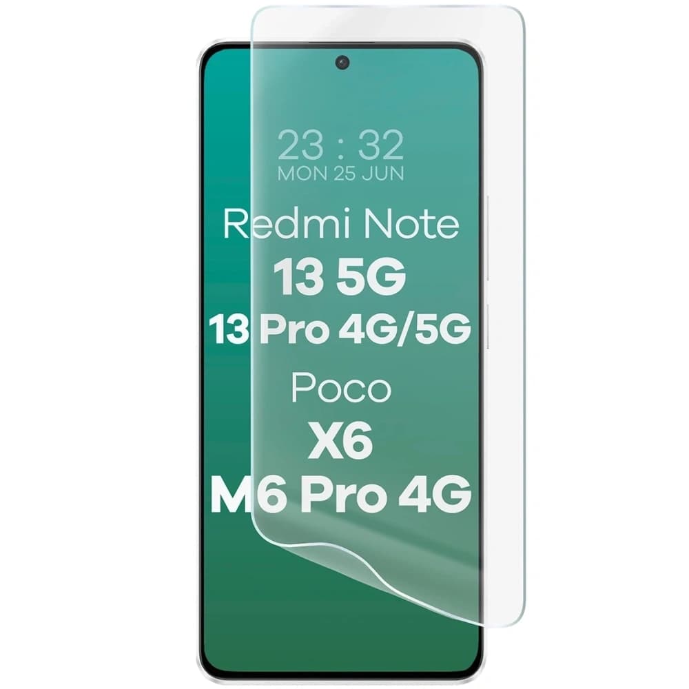 Bizon Glass Hydrogel Přední Xiaomi POCO X6 / Redmi Note 13 5G / Redmi Note 13 Pro 4G / 5G / POCO M6 Pro 4G - 5