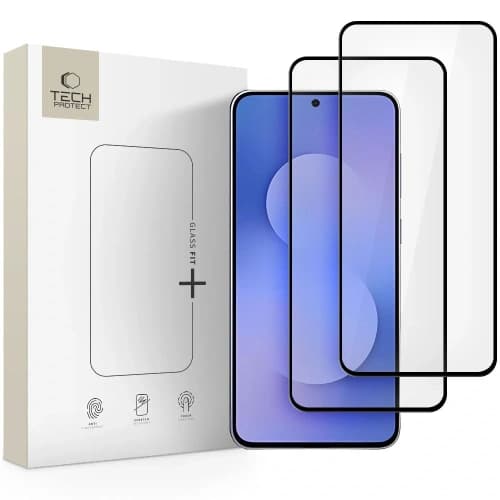 Tech-Protect Glass Fit+ Samsung Galaxy S25 FE Negru [2 PACHET]