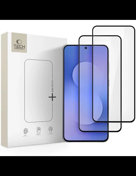 Szkło hartowane Tech-Protect Glass Fit+ do Samsung Galaxy S25 FE Black [2 PACK]
