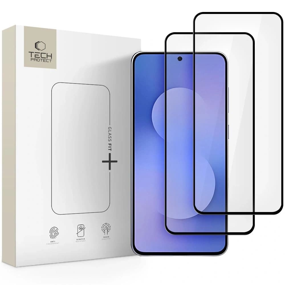 Tech-Protect Glass Fit+ Samsung Galaxy S25 FE Negru [2 PACHET] - 1