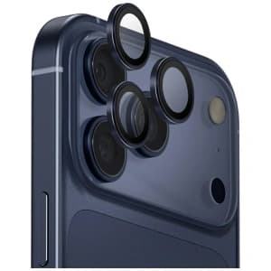 UNIQ Optix Aluminium Camera Lens Protector Apple iPhone 17 Pro / iPhone 17 Pro Max with an applicator granatowy