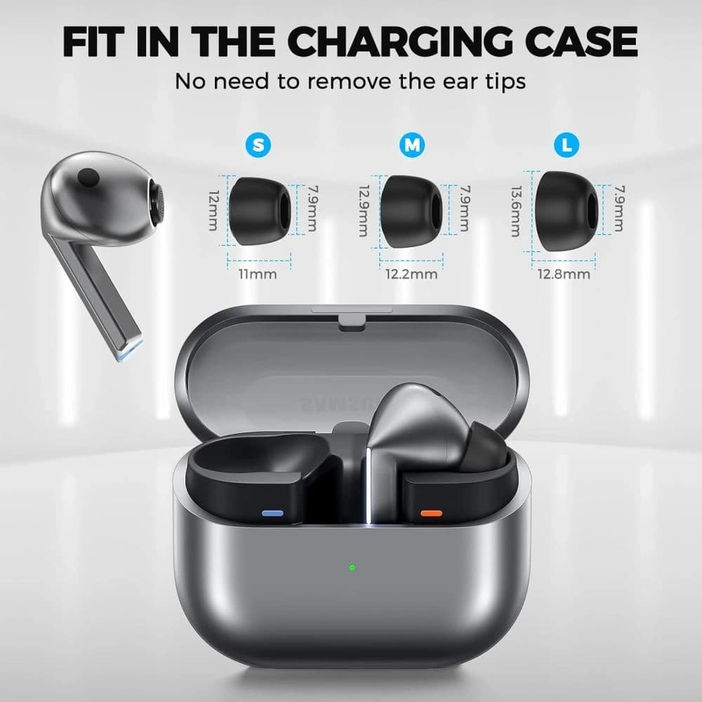 Tech-Protect Fülhallgató Tippek Samsung Galaxy Buds 3 Pro Szürke [3 CSOMAG] - 3