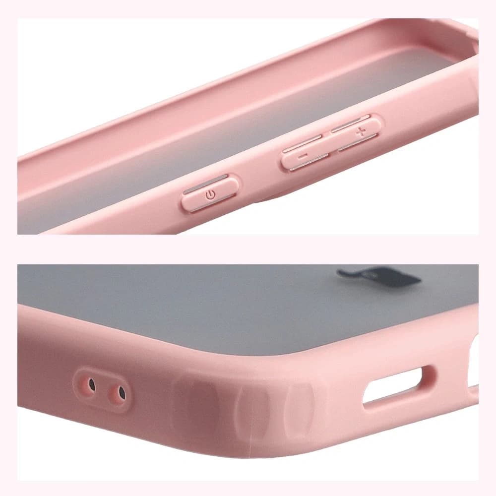 Bizon Case Angelo Samsung Galaxy S25 FE semi-transparent with a light pink frame - 4