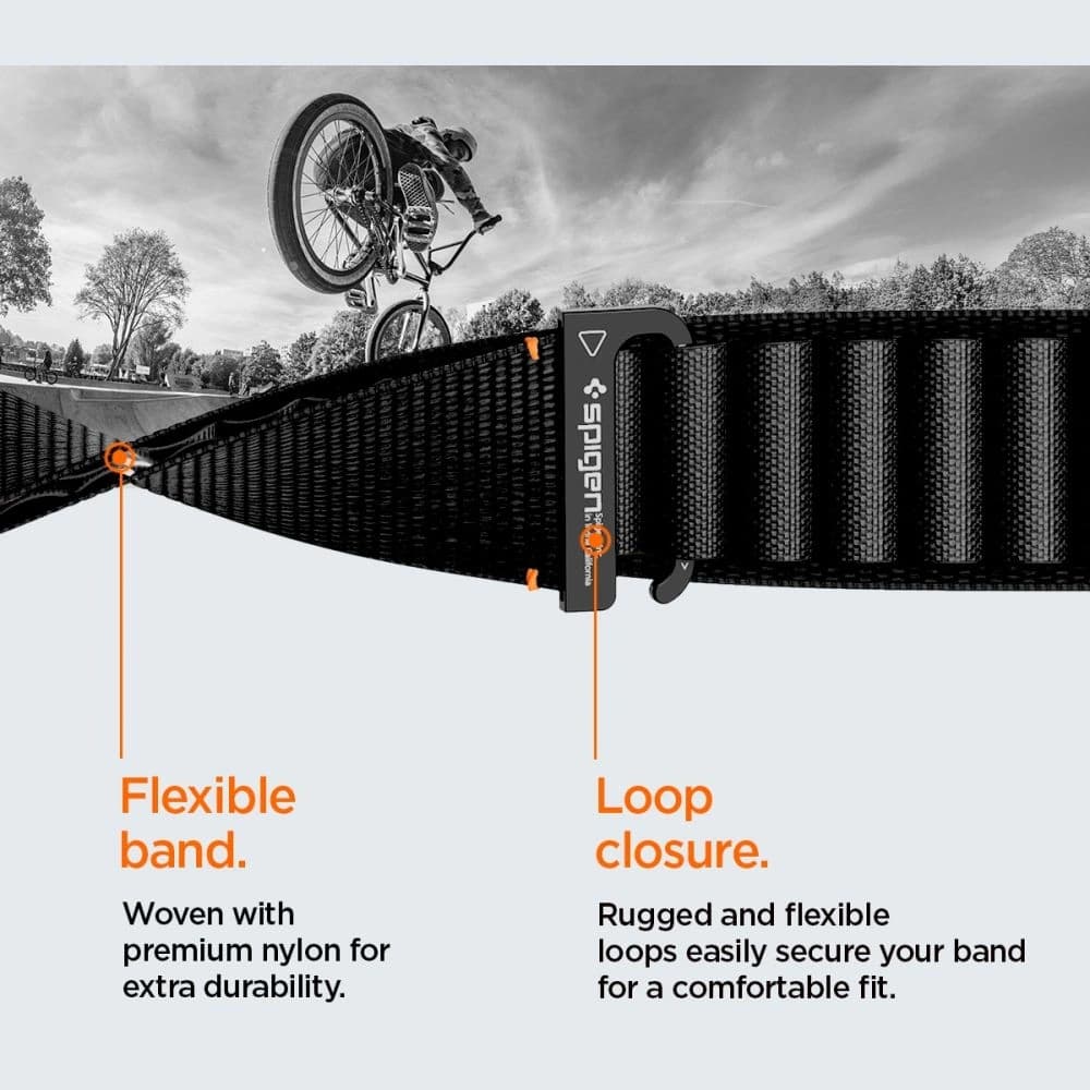 Spigen WBF1 Szíj Apple Watch 6/7/8/9/10/SE/Ultra 1/2 44/45/46/49mm Fekete - 15