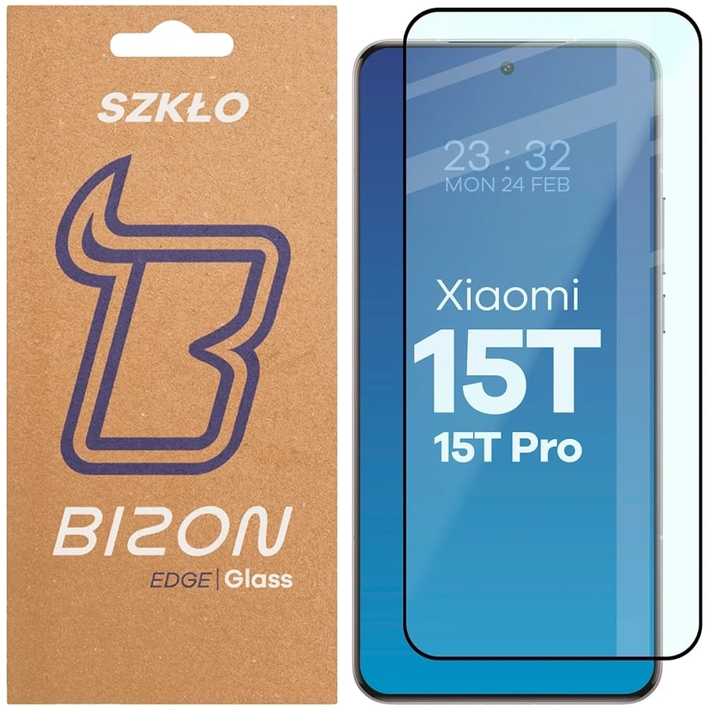 Bizon Glass Edge 2 Xiaomi 15T / 15T Pro cadru negru - 1