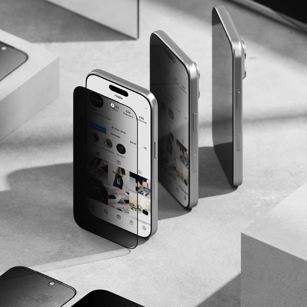 Szkło prywatyzujące Ringke Easy Slide do Apple iPhone 17 Privacy [2 PACK] - 5