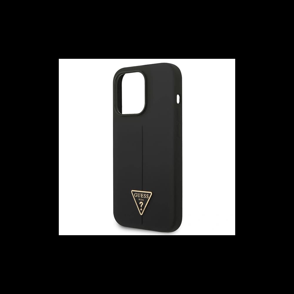 [CR] Guess GUHCP14XSLTGK Apple iPhone 14 Pro Max black hardcase Silicone Triangle - 6