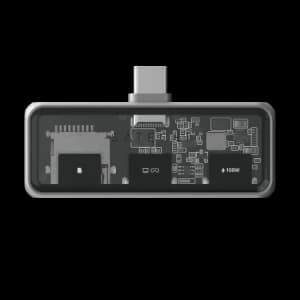 Satechi Mobile XR Hub, USB-C / USB-C PD 100W, USB-C DP 1.4 4K@60Hz, microSD kártyaolvasó szürke