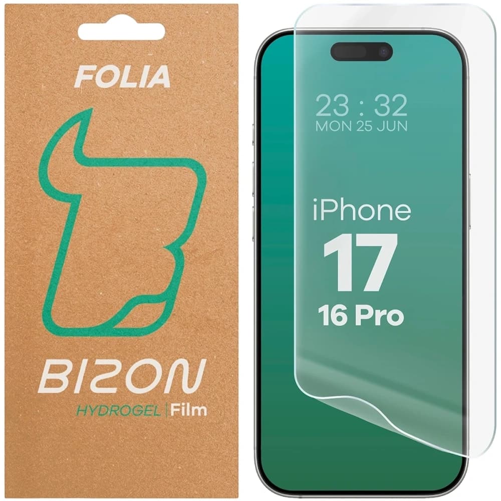Folia hydrożelowa na ekran Bizon Glass Hydrogel Front do Apple iPhone 16 Pro / 17 - 1