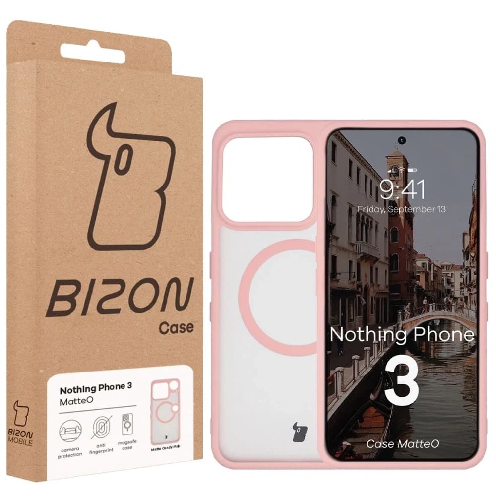 Bizon Case MatteO Magnetic Nothing Phone (3) rauchiges hellrosa - 7