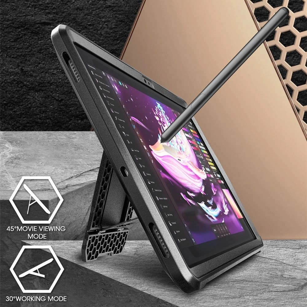 Supcase Unicorn Beetle Pro Samsung Galaxy Tab S9 11.0 / S9 FE / S10 FE / S10 Lite 10.9 X710 / X716b / X510 / X516b / X520 / X526 / X400 / X406b Fekete - 2