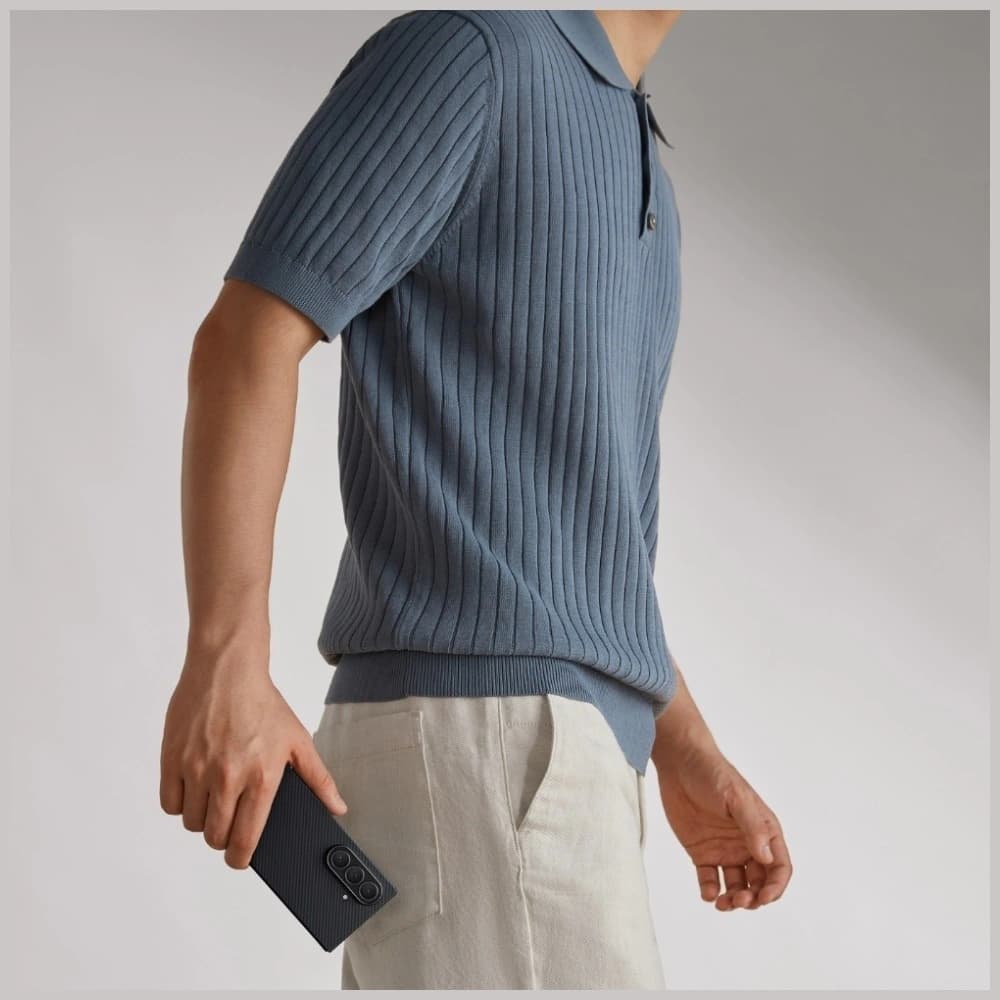 PITAKA Ultra-Slim MagSafe Samsung Galaxy Z Fold7 fekete szürke - 5