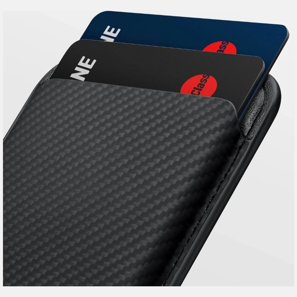 PITAKA Woven Magnetic Wallet MagSafe black grey - 10