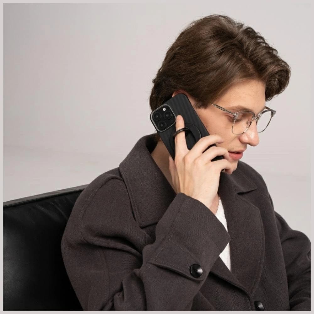 PITAKA MagEZ Grip 3 MagSafe mágneses ujjfogó állvány funkcióval Fekete Szürke - 9