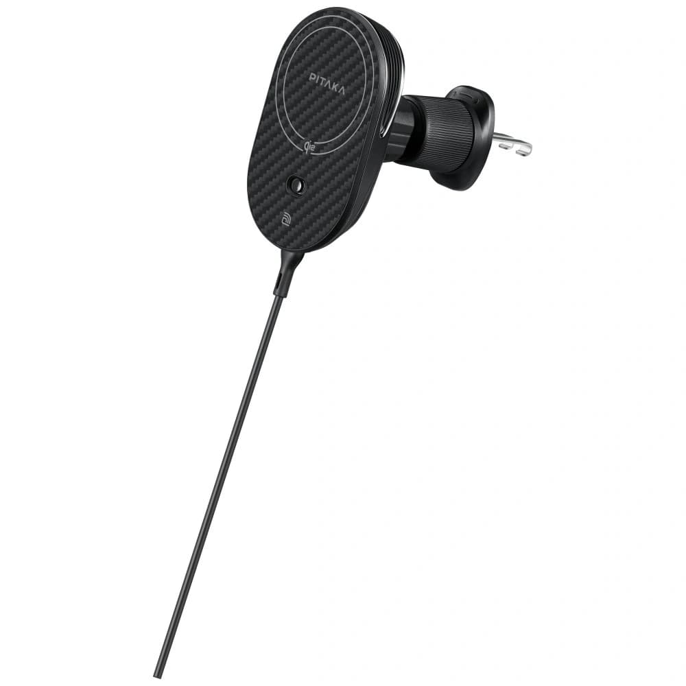 Uchwyt samochodowy z ładowarką bezprzewodową PITAKA MagEZ Pro 2 Qi2 15W NFC MagSafe czarno szary - 5