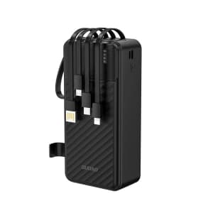 Dudao K11 Max Powerbank 30000mAh mit integrierten Kabeln schwarz