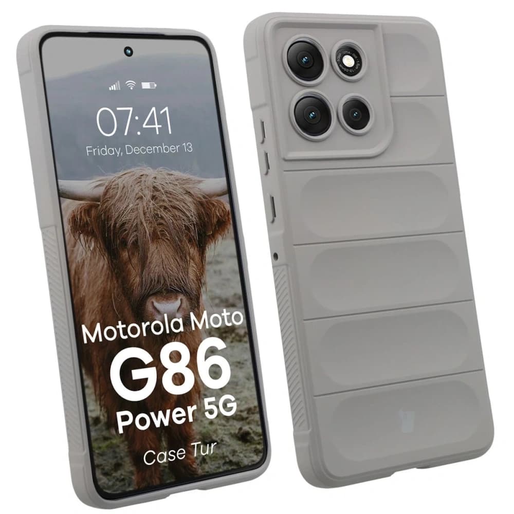 Bizon Case Tur Motorola Moto G86 Power 5G hellgrau - 1