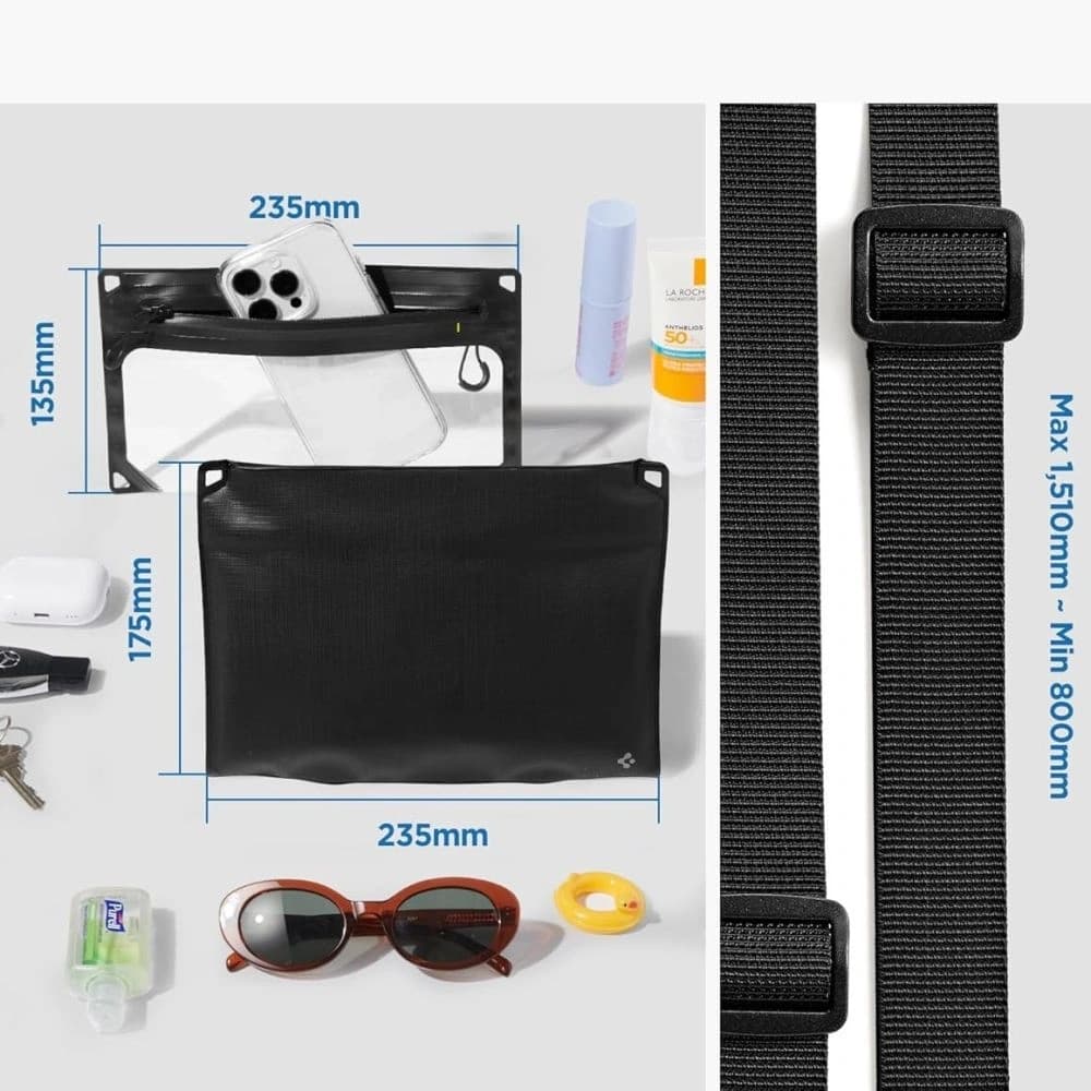 Spigen A640 Universal Waterproof Case Crossbag Black - 8