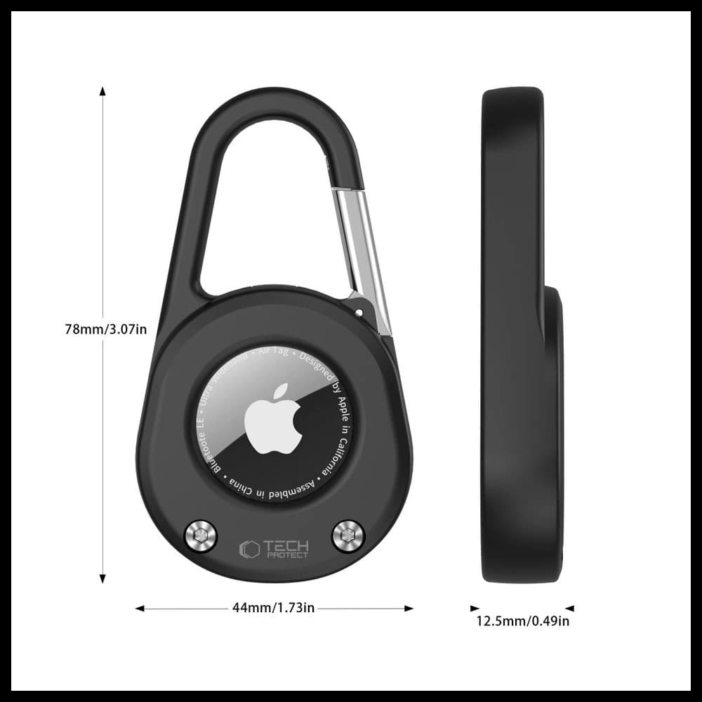 Tech-Protect Slidelock Karabiner Schlüsselanhänger Apple AirTag 1 / 2 Schwarz - 6