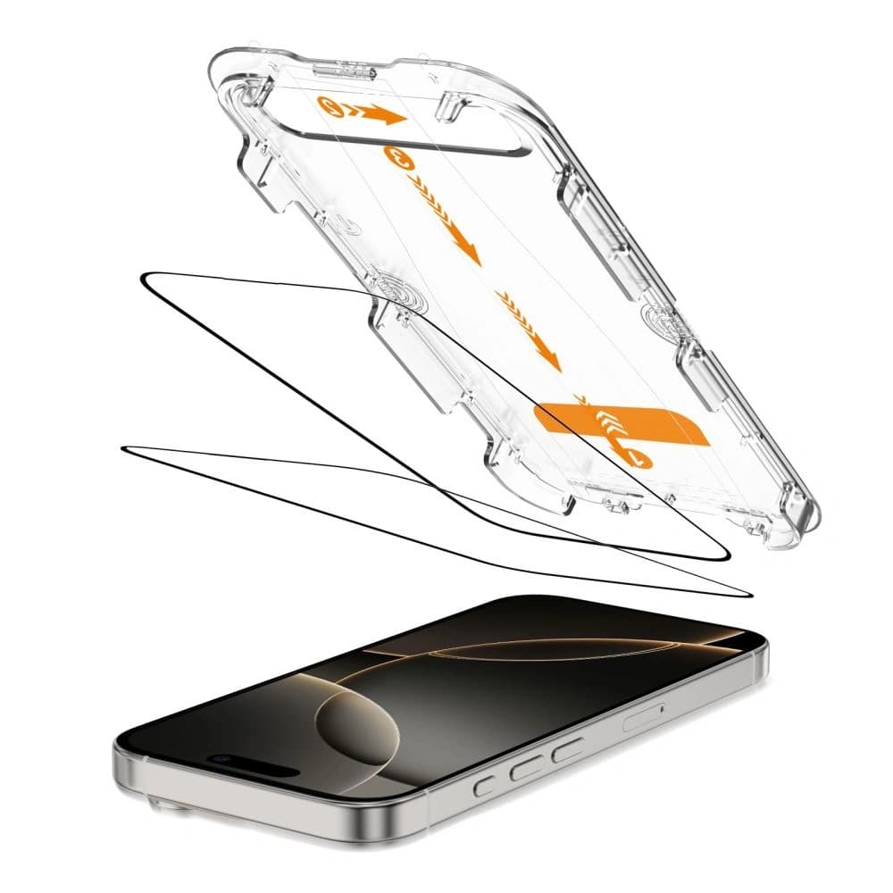 [CR] Tech-Protect Quick Set+ gehärtetes Glas für Apple iPhone 16 Pro Schwarz - 2
