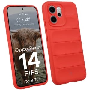 Pancerne etui Bizon Case Tur do Oppo Reno 14 F / 14 FS czerwone