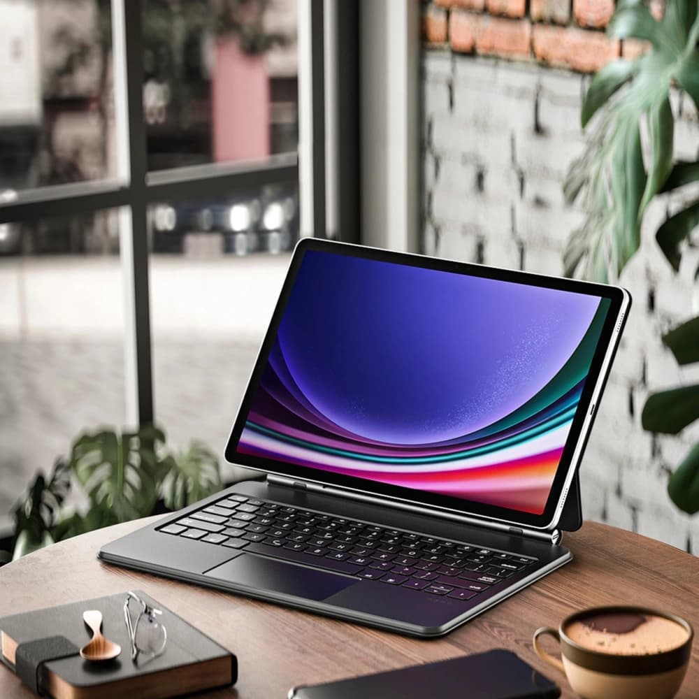 Dux Ducis Keyboard MK Sorozat Bluetooth Samsung Galaxy Tab S9+ Plus / S8+ Plus / S7+ Plus fekete - 5