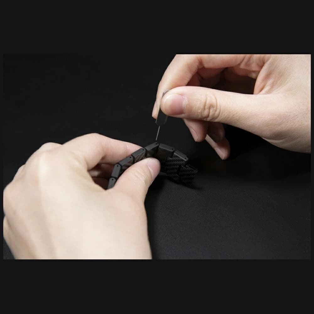 PITAKA Szénszálas Modern Apple Watch 1/2/3/4/5/6/7/8/9/10/11/SE/SE 3/Ultra/Ultra 2/Ultra 3 fekete szürke - 14