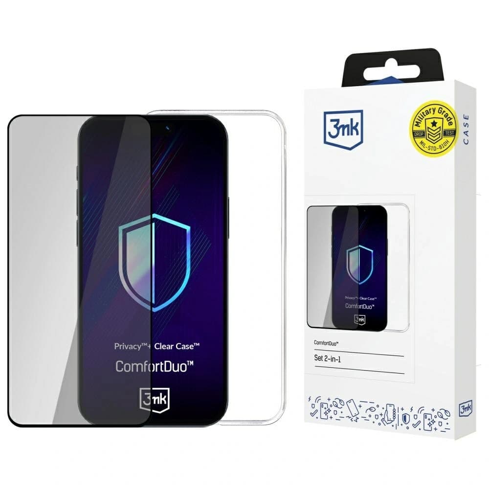 Zestaw 3MK ComfortDuo Privacy Clear do Samsung Galaxy S25 Ultra - 1