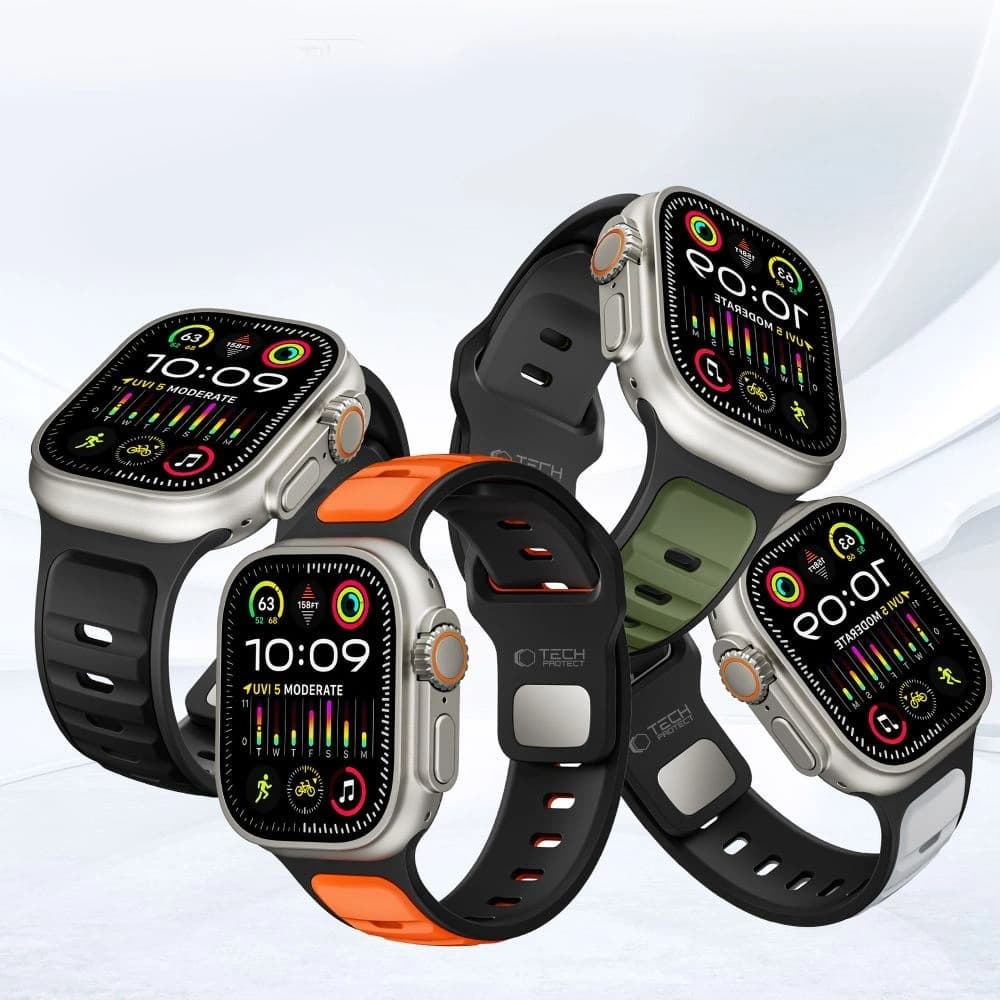 Tech-Protect IconBand vonal Apple Watch 8 / 9 / 10 / 11 / SE / Ultra 44/45/46/49mm Fekete / fekete - 4