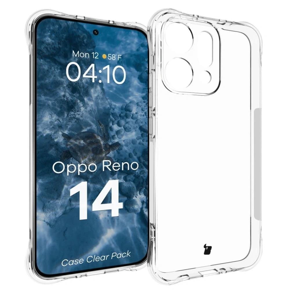 Bizon Case Clear Pack case + 2x screen film Oppo Reno 14 - 3
