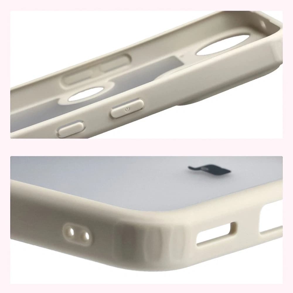 Bizon Case Angelo Nothing Phone (3) semi-transparent mit einem beigen Rahmen - 4