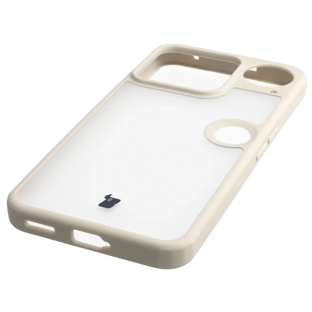 Bizon Case Angelo Nothing Phone (3) semi-transparent mit einem beigen Rahmen - 5