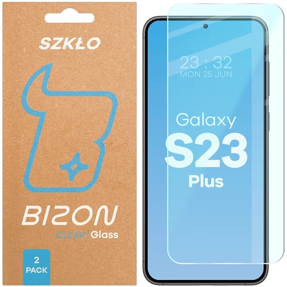 Szkło hartowane Bizon Glass Clear Duo do Galaxy S23+ Plus [2 PACK] - 1