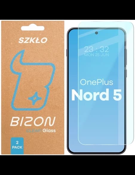 Szkło hartowane Bizon Glass Clear Duo do OnePlus Nord 5 [2 PACK]