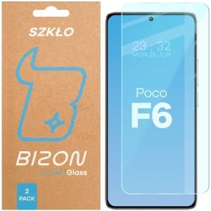 Szkło hartowane Bizon Glass Clear Duo do Xiaomi POCO F6 [2 PACK]