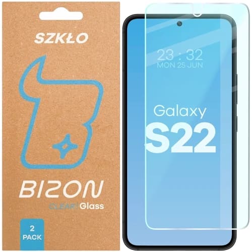 Bizon Glass Clear Duo Samsung Galaxy S22 [2 PACK]