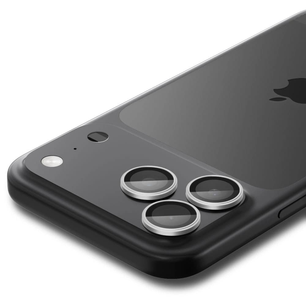 Spigen Optik Pro Glas.tr ez Fit Ochranný filtr kamery Apple iPhone 14 Pro / Max / 15 Pro / Max / 16 Pro / Max / 17 Pro / Max Stříbrný [2 BALENÍ] - 4