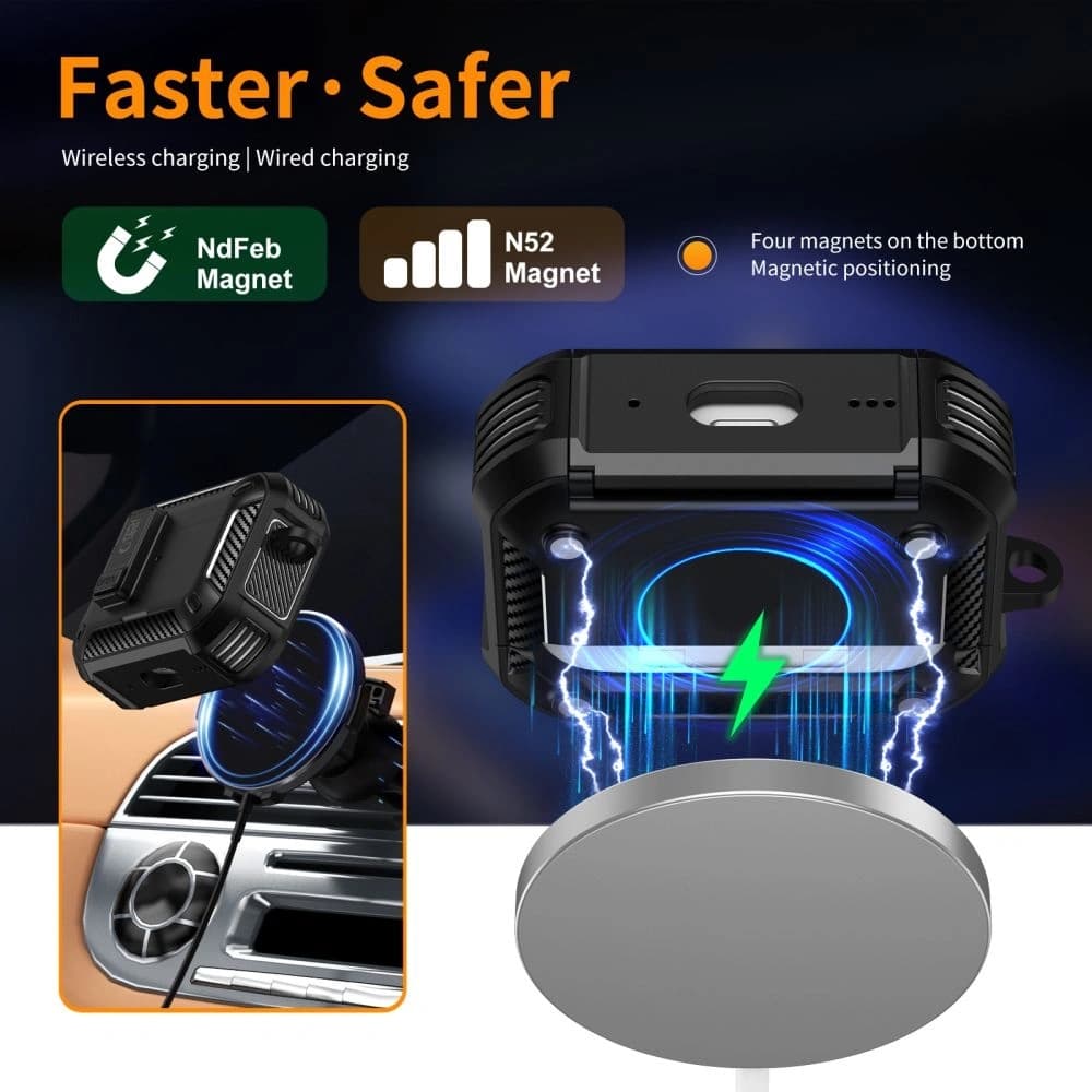 Tech-Protect Carbonox MagSafe Apple AirPods Pro 3 Black - 3